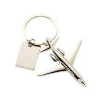 Modern Style Classic Style Rectangle Airplane Alloy Plating Bag Pendant Keychain main image 3