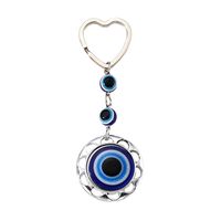 IG Style Classic Style Commute Devil's Eye Heart Shape Glass Casting Bag Pendant Keychain main image 3