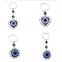 IG Style Classic Style Commute Devil's Eye Heart Shape Glass Casting Bag Pendant Keychain main image 5