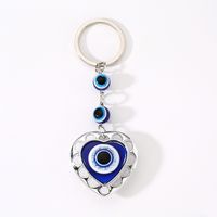 IG Style Classic Style Commute Devil's Eye Heart Shape Glass Casting Bag Pendant Keychain sku image 4