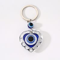 IG Style Classic Style Commute Devil's Eye Heart Shape Glass Casting Bag Pendant Keychain sku image 1