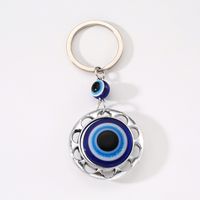 IG Style Classic Style Commute Devil's Eye Heart Shape Glass Casting Bag Pendant Keychain sku image 2