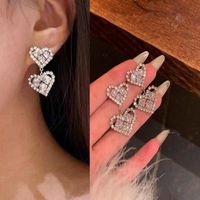 1 Pair Fashion Square Star Bow Knot Alloy Tassel Artificial Pearls Rhinestones Women's Earrings sku image 101