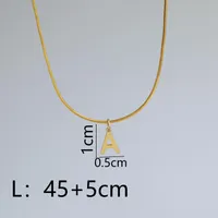 Großhandel Einfacher Stil Pendeln Buchstabe Kupfer 18 Karat Vergoldet Halskette Mit Anhänger main image 2