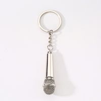 Modern Style Simple Style Guitar Microphone Notes Alloy Plating Bag Pendant Keychain sku image 4