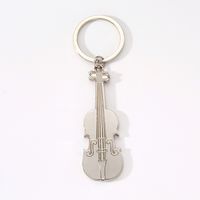 Modern Style Simple Style Guitar Microphone Notes Alloy Plating Bag Pendant Keychain sku image 2