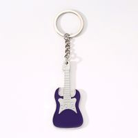 Modern Style Simple Style Guitar Microphone Notes Alloy Plating Bag Pendant Keychain sku image 3