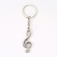 Modern Style Simple Style Guitar Microphone Notes Alloy Plating Bag Pendant Keychain sku image 1