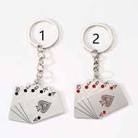 Einfacher Stil Pendeln Poker Legierung Überzug Taschenanhänger Schlüsselbund main image 1