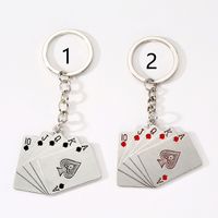 Style Simple Commuer Poker Alliage Placage Pendentif De Sac Porte-Clés main image 1