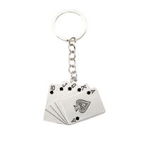 Style Simple Commuer Poker Alliage Placage Pendentif De Sac Porte-Clés main image 5