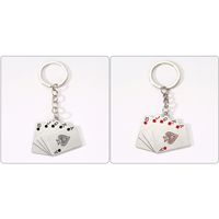 Einfacher Stil Pendeln Poker Legierung Überzug Taschenanhänger Schlüsselbund main image 6
