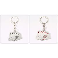 Style Simple Commuer Poker Alliage Placage Pendentif De Sac Porte-Clés main image 6