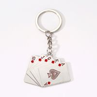 Einfacher Stil Pendeln Poker Legierung Überzug Taschenanhänger Schlüsselbund sku image 1