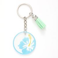 Style Moderne Style Classique Feuilles Fleur Arylique Gland Pendentif De Sac Porte-Clés sku image 4