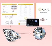 Sterling Silver Elegant GRA Certificate Plating Inlay Round Lab-grown Diamonds Moissanite Rings main image 3