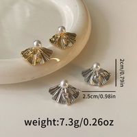 Casual Elegant Ginkgo Leaf Alloy Zircon Women's Ear Studs main image 2