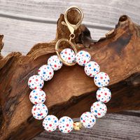 Exaggerated Novelty Modern Style Star American Flag Wooden Beads Beaded Independence Day Unisex Bracelets main image 5