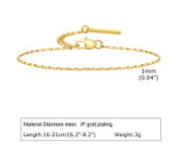 304 Stainless Steel Titanium Steel 18K Gold Plated IG Style Simple Style Electricity 18K Gold Flower Titanium Steel Bracelets main image 10