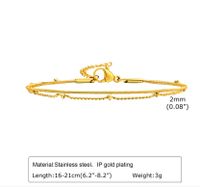 304 Stainless Steel Titanium Steel 18K Gold Plated Simple Style Classic Style Plating Geometric Solid Color Bracelets main image 2
