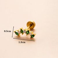 1 Piece Ear Cartilage Rings & Studs IG Style Modern Style Classic Style Geometric Flower Copper Polishing Plating Inlay Diamond 18K Gold Plated Ear Cartilage Rings & Studs sku image 20