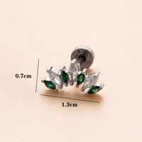 1 Piece Ear Cartilage Rings & Studs IG Style Modern Style Classic Style Geometric Flower Copper Polishing Plating Inlay Diamond 18K Gold Plated Ear Cartilage Rings & Studs sku image 13