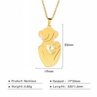 316 Stainless Steel  14K Gold Plated Lady Modern Style Classic Style Polishing Plating Human Solid Color Pendant Necklace main image 2
