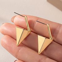 1 Pair Vacation Simple Style Commute Triangle Zinc Alloy Ear Studs main image 4