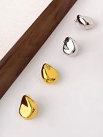 304 Stainless Steel 18K Gold Plated Casual Simple Style Solid Color Earrings Necklace main image 6