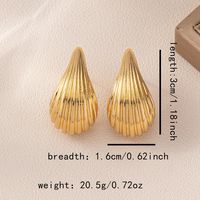 1 Pair Sweet Simple Style Commute Water Droplets Shell Zinc Alloy Ear Studs main image 2