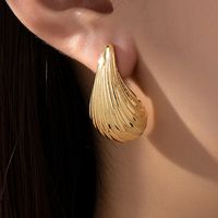 1 Pair Sweet Simple Style Commute Water Droplets Shell Zinc Alloy Ear Studs main image 1