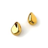 304 Stainless Steel 18K Gold Plated Casual Simple Style Solid Color Earrings Necklace sku image 1