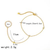 IG Style Simple Style Classic Style Geometric Star 304 Stainless Steel Polishing Plating Inlay Zircon 18K Gold Plated Women's Anklet main image 3