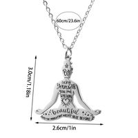304 Stainless Steel Ferroalloy Silver Plated Black Plated Hip-Hop French Style Carving Human Letter Pendant Necklace main image 2