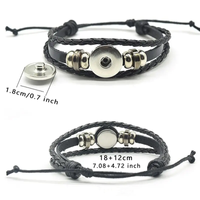 Wholesale Jewelry Pastoral Simple Style Four Leaf Clover Pu Leather Layered Bracelets main image 2