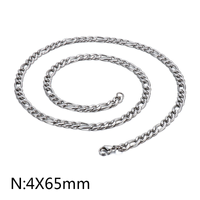Hip-hop Retro Solid Color Titanium Steel Chain Men's Necklace sku image 15