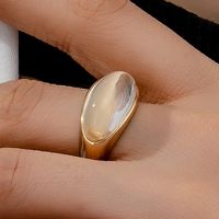 Simple Style Classic Style Solid Color Synthetic Resin Alloy Wholesale Rings sku image 1