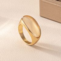 Simple Style Classic Style Solid Color Synthetic Resin Alloy Wholesale Rings main image 3