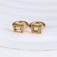 1 Pair IG Style Geometric Plating 304 Stainless Steel Hoop Earrings main image 6