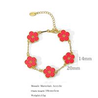 Alloy Elegant Simple Style Plating Flower Acrylic Bracelets sku image 4