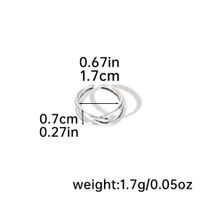 Simple Style Solid Color Copper Plating Silver Plated Women's Open Rings sku image 3