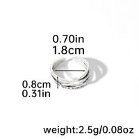 Simple Style Solid Color Copper Plating Silver Plated Women's Open Rings sku image 4