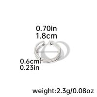 Simple Style Solid Color Copper Plating Silver Plated Women's Open Rings sku image 6