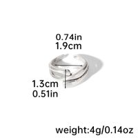 Simple Style Solid Color Copper Plating Silver Plated Women's Open Rings sku image 7