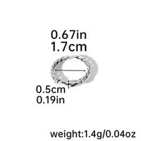 Hip-Hop Classic Style Solid Color Copper Plating Braid Silver Plated Women's Open Rings sku image 1