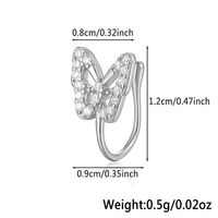 Décontractée Style Simple Feuille Fleur Queue De Poisson Argent Sterling Plaqué Or 18k Zircon Piercing Au Nez En Masse sku image 68