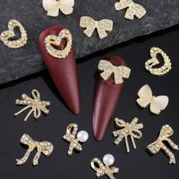 Princess Shiny Flower Butterfly Bow Knot Zinc Alloy Nail Decoration Accessories A Pack Of 30 main image 5