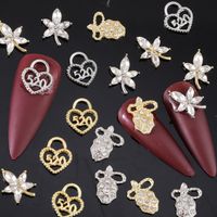 Princess Shiny Flower Butterfly Bow Knot Zinc Alloy Nail Decoration Accessories A Pack Of 30 main image 6