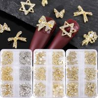 Princess Shiny Flower Butterfly Bow Knot Zinc Alloy Nail Decoration Accessories A Pack Of 30 main image 1