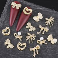 Princess Shiny Flower Butterfly Bow Knot Zinc Alloy Nail Decoration Accessories A Pack Of 30 main image 7